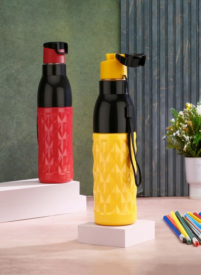 Clazkit زجاجة مياه معزولة من البولي يوريثان من كلازكيت دايموند، بغطاء بلاستيكي قلاب، سعة 500 مل، قد يختلف اللون - Image 5